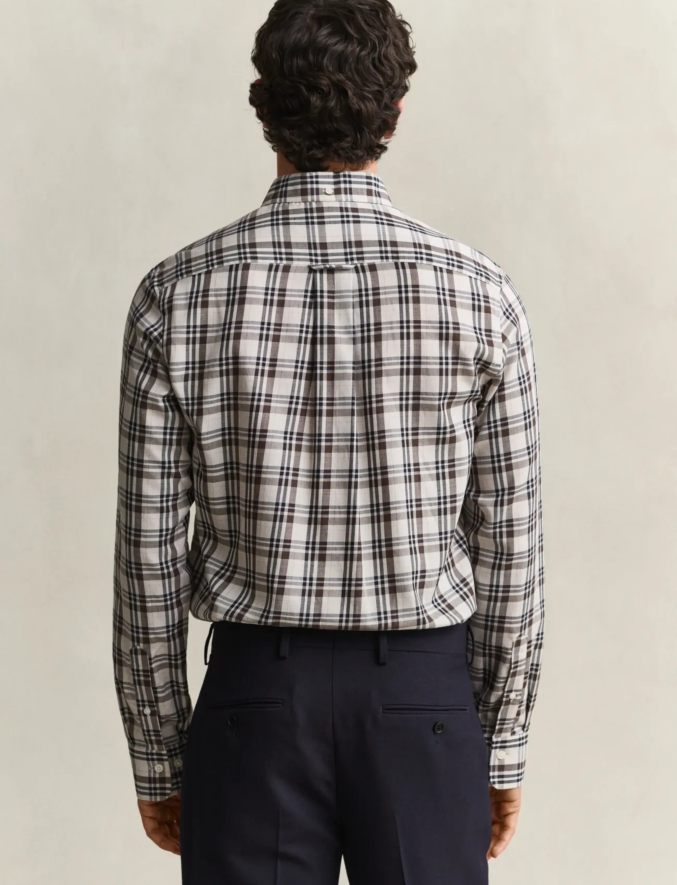 Gant - REG TWILL CHECK SHIRT - checkered shirts - sand - 3