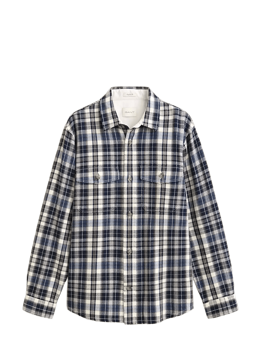 Gant - TWILL CHECK OVERSHIRT - Überhemden - evening blue - 0