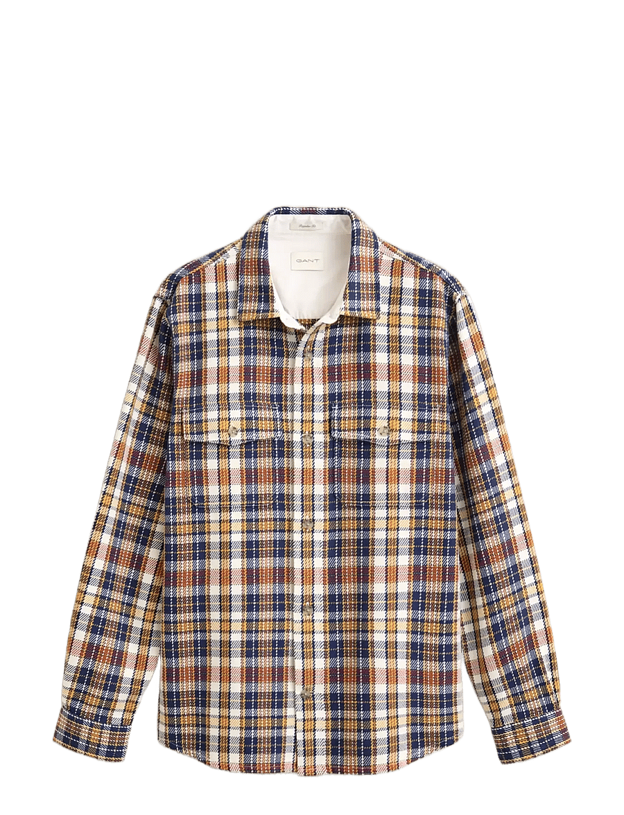 Gant - TWILL CHECK OVERSHIRT - Überhemden - persian blue - 0
