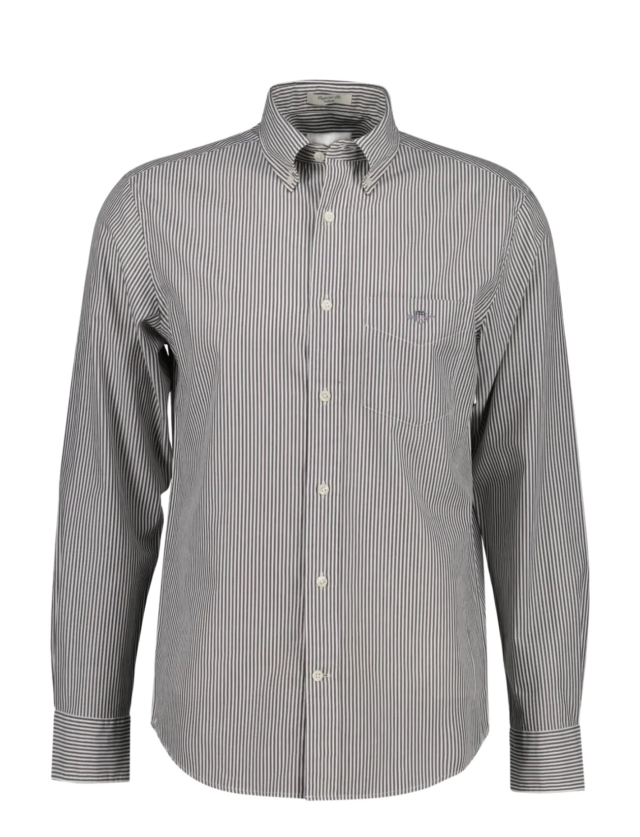 Gant REG CLASSIC POPLIN BANKER SHIRT - Osta olukorra järgi - BLACK BROWN / brown