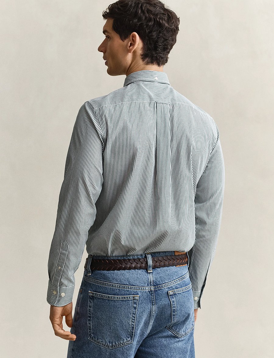 Gant - REG CLASSIC POPLIN BANKER SHIRT - dark emerald - 2