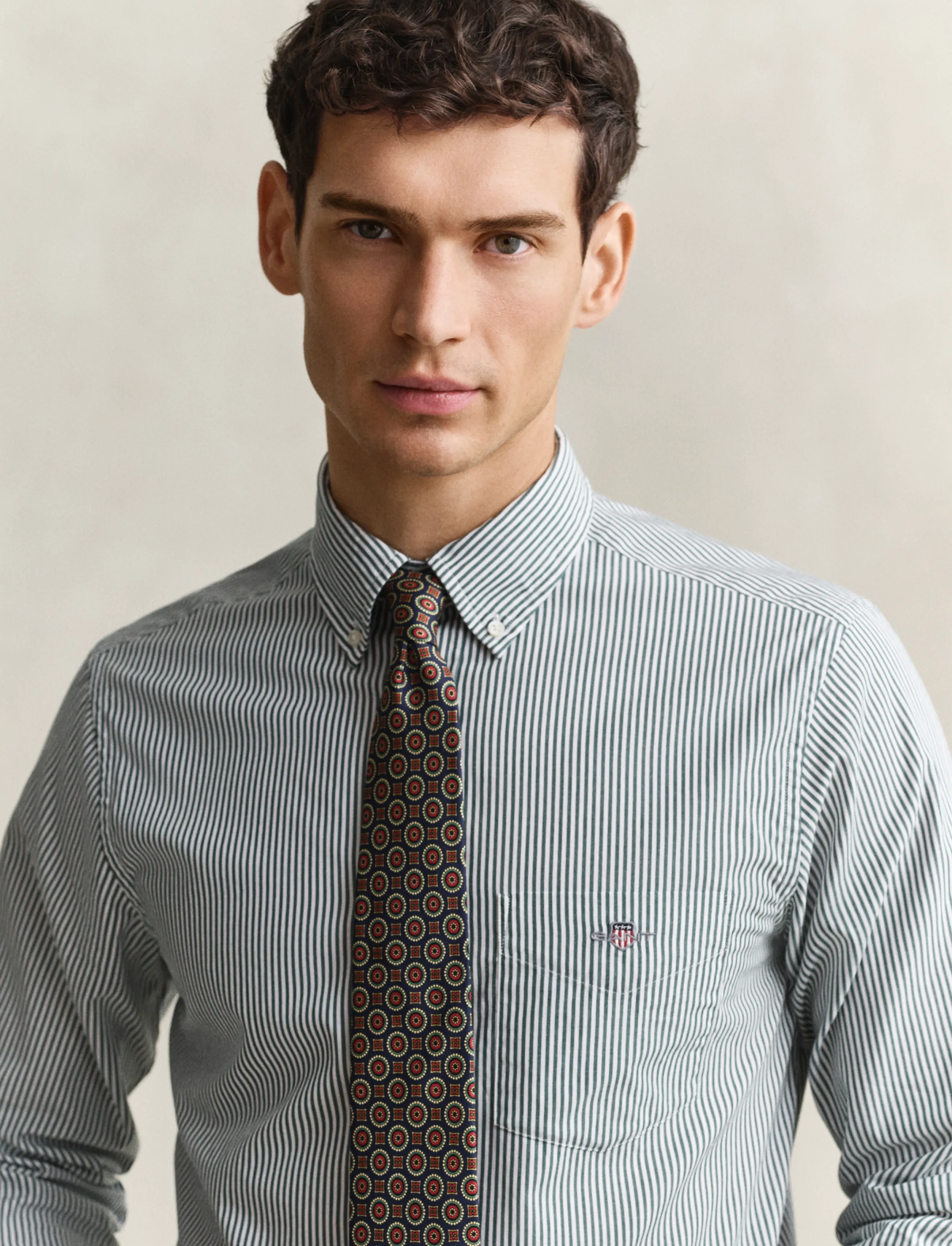 Gant - REG CLASSIC POPLIN BANKER SHIRT - dark emerald - 3