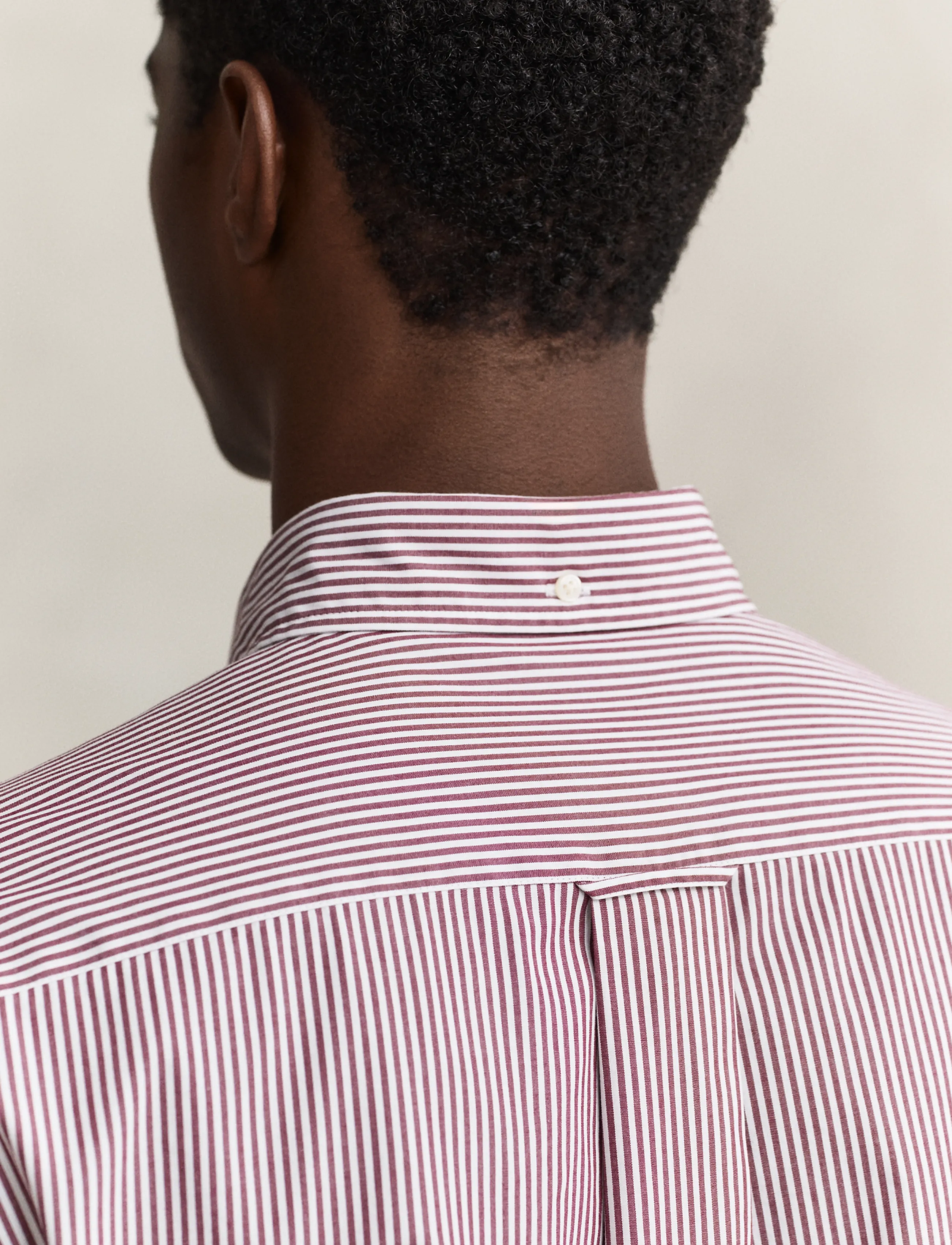 Gant - REG CLASSIC POPLIN BANKER SHIRT - striped shirts - deep grape wine - 3