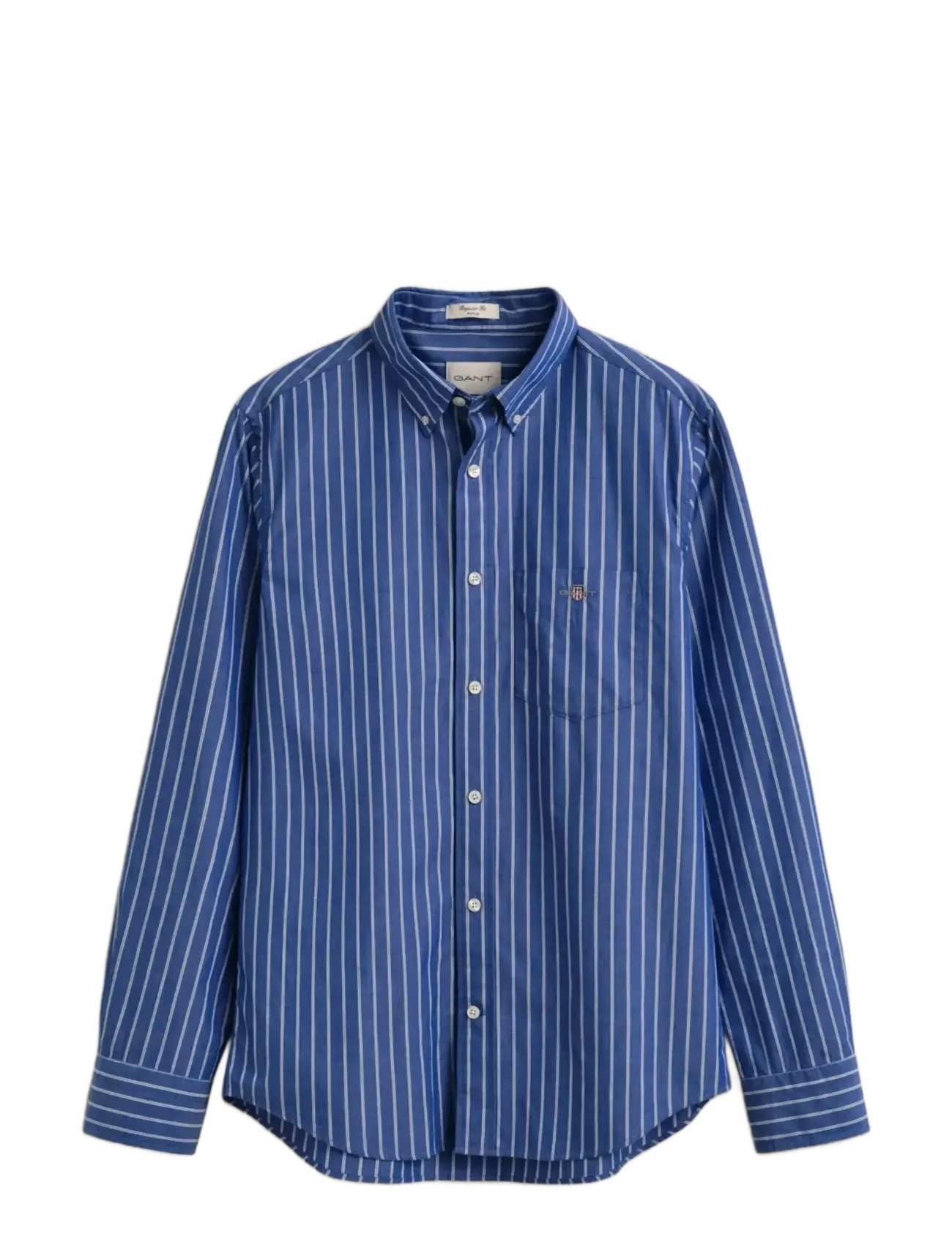Gant Reg Classic Poplin Stripe Shirt, M, Shirts, Blau - Striped Männerswear