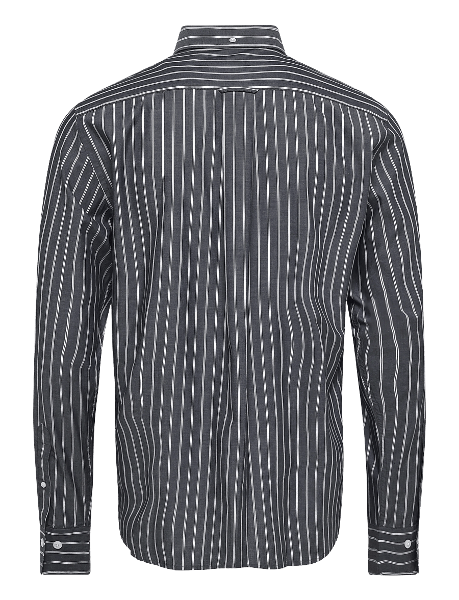 Gant - REG CLASSIC POPLIN STRIPE SHIRT - randiga skjortor - evening blue - 1