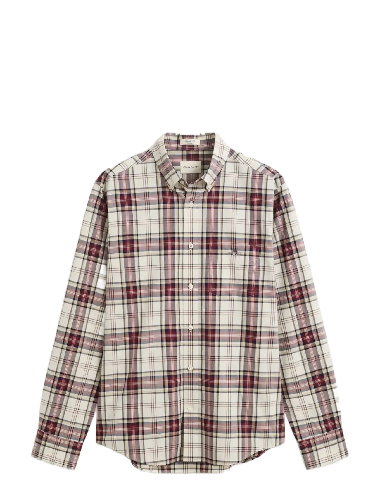 Gant - REG POPLIN CHECK SHIRT - checkered shirts - deep grape wine - 1