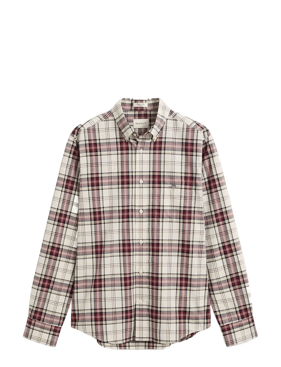 Gant - REG POPLIN CHECK SHIRT - checkered shirts - deep grape wine - 1