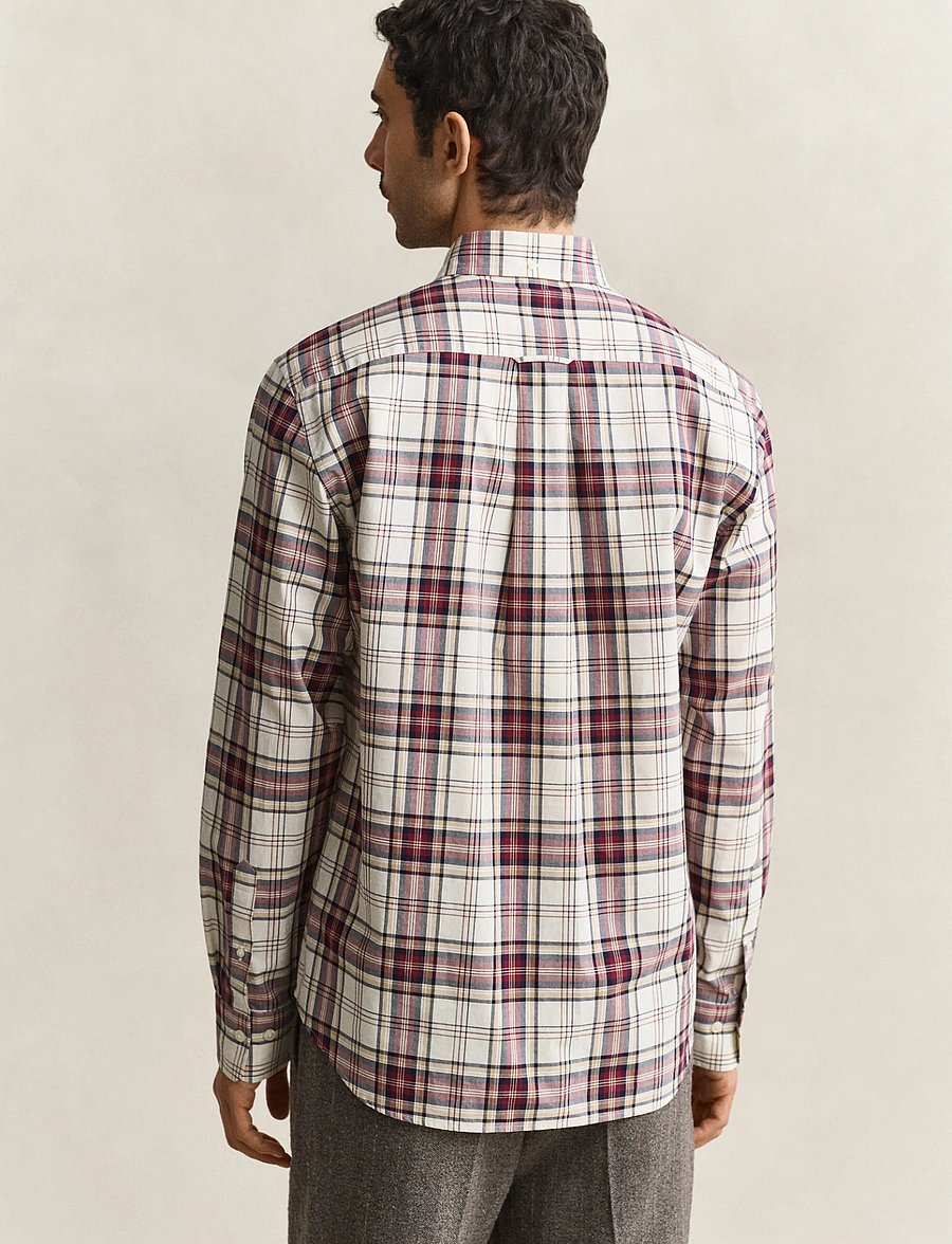 Gant - REG POPLIN CHECK SHIRT - karierte hemden - deep grape wine - 2