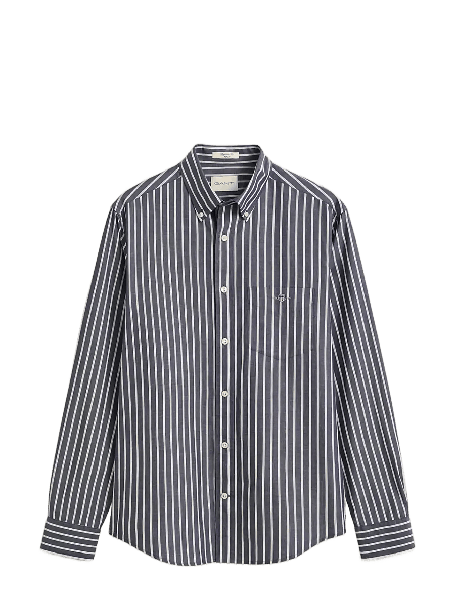 Gant - REG POPLIN STRIPE SHIRT - striped shirts - classic blue - 1