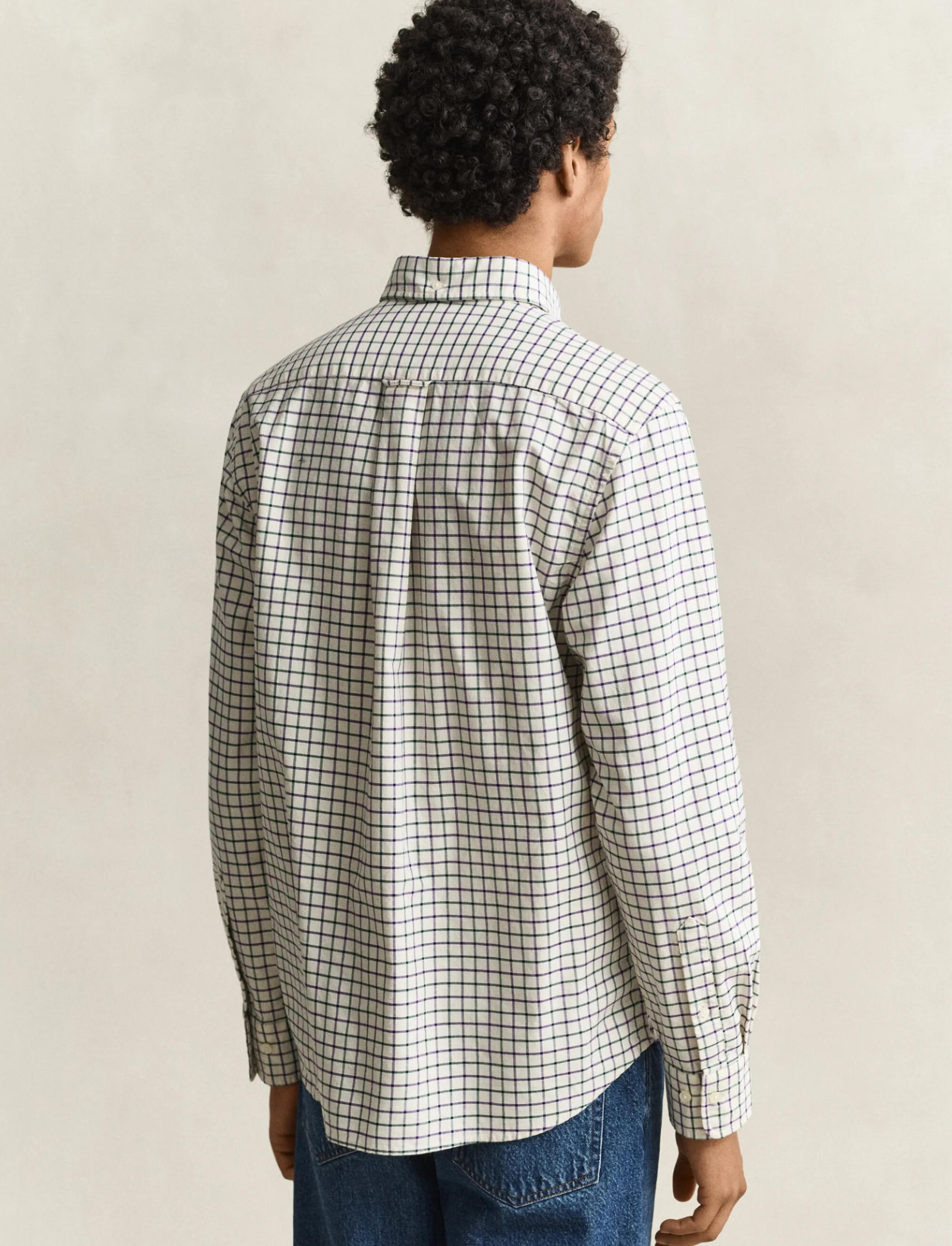 Gant - REG ARCHIVE OXFORD CHECK SHIRT - cream - 2