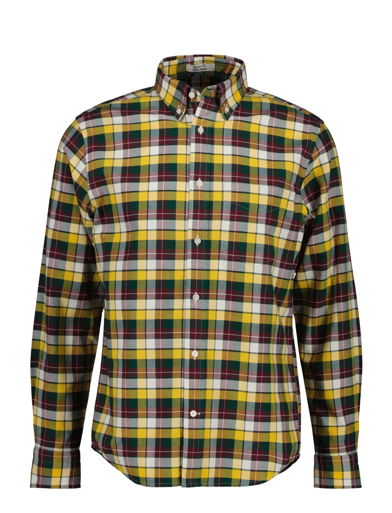 Gant REG ARCHIVE OXFORD CHECK SHIRT - Gant - DARK EMERALD / yellow