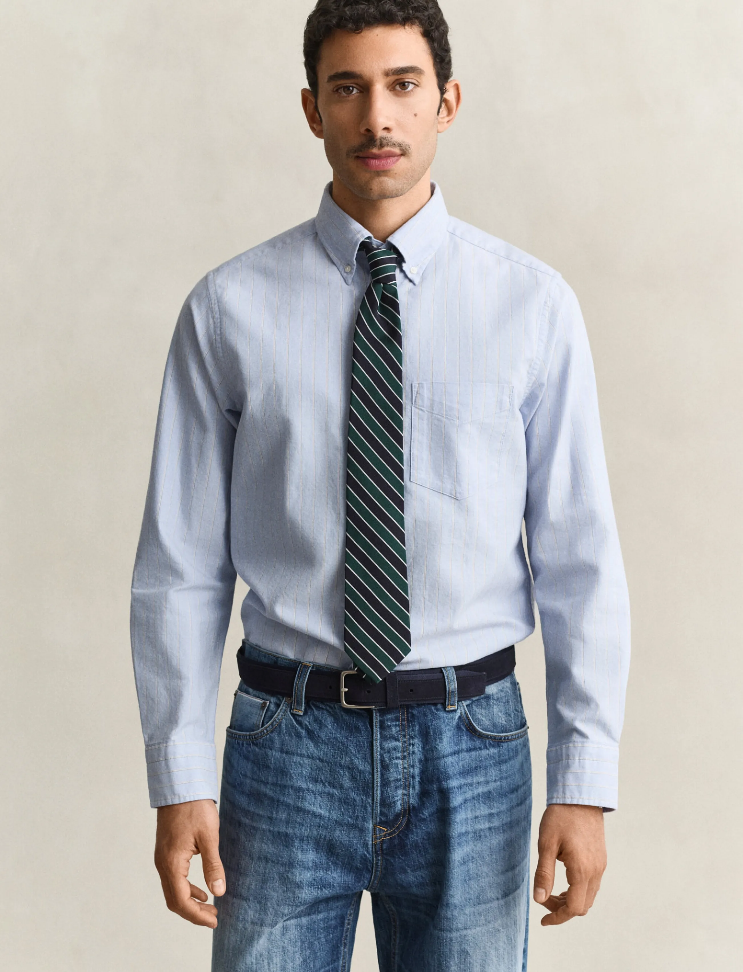 Gant REG ARCHIVE OXFORD STRIPE SHIRT - Preppy - CLEAR SKY / blue