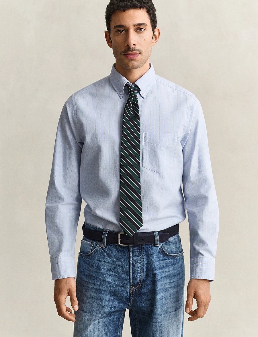 Gant - REG ARCHIVE OXFORD STRIPE SHIRT - oxford-hemden - clear sky - 0