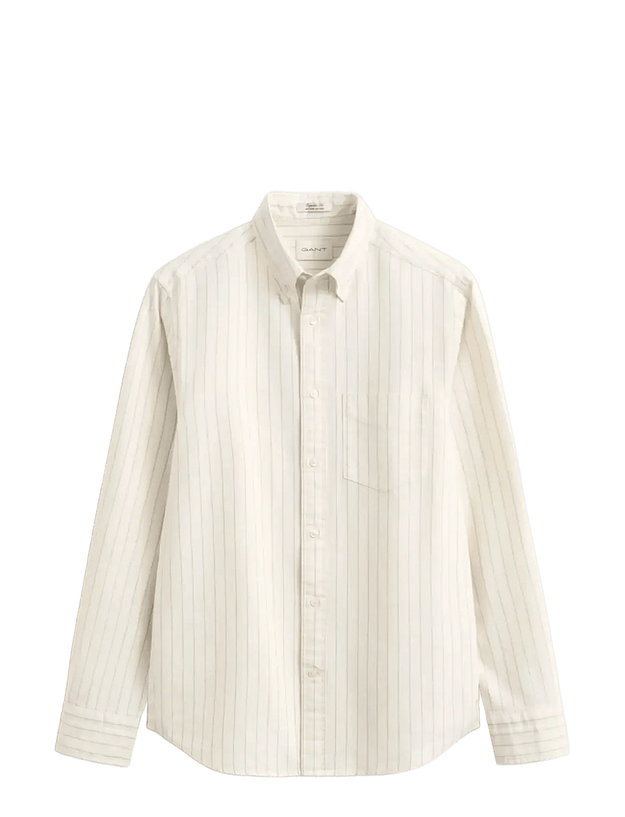 Gant - REG ARCHIVE OXFORD STRIPE SHIRT - oxford-skjortor - cream - 1