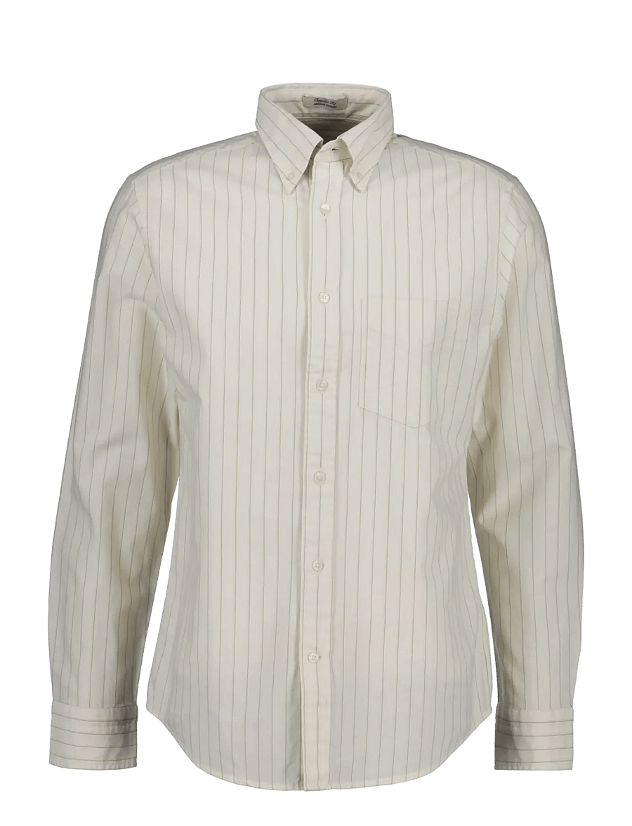 Gant - REG ARCHIVE OXFORD STRIPE SHIRT - oxford-hemden - cream - 1