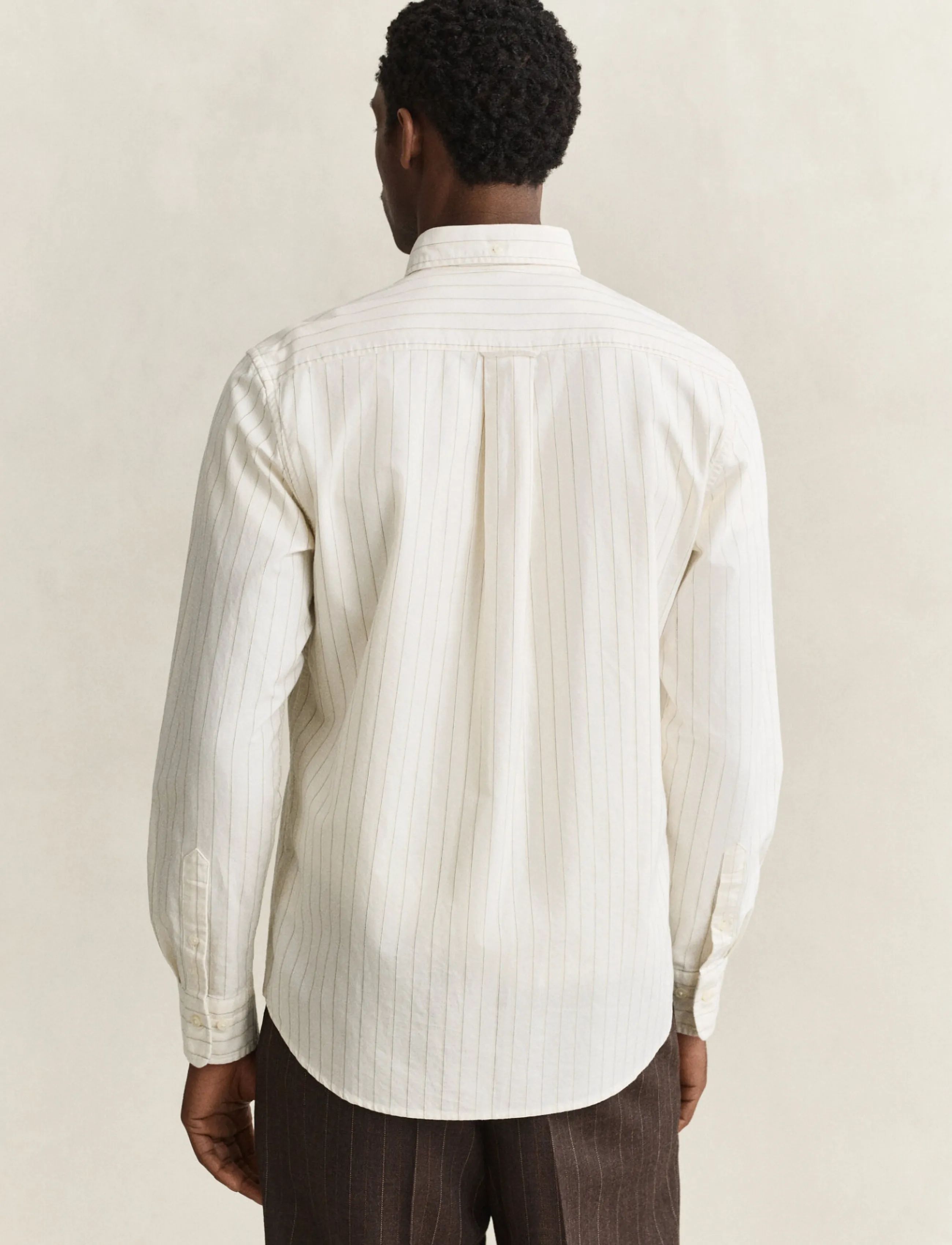 Gant - REG ARCHIVE OXFORD STRIPE SHIRT - oxford-hemden - cream - 2