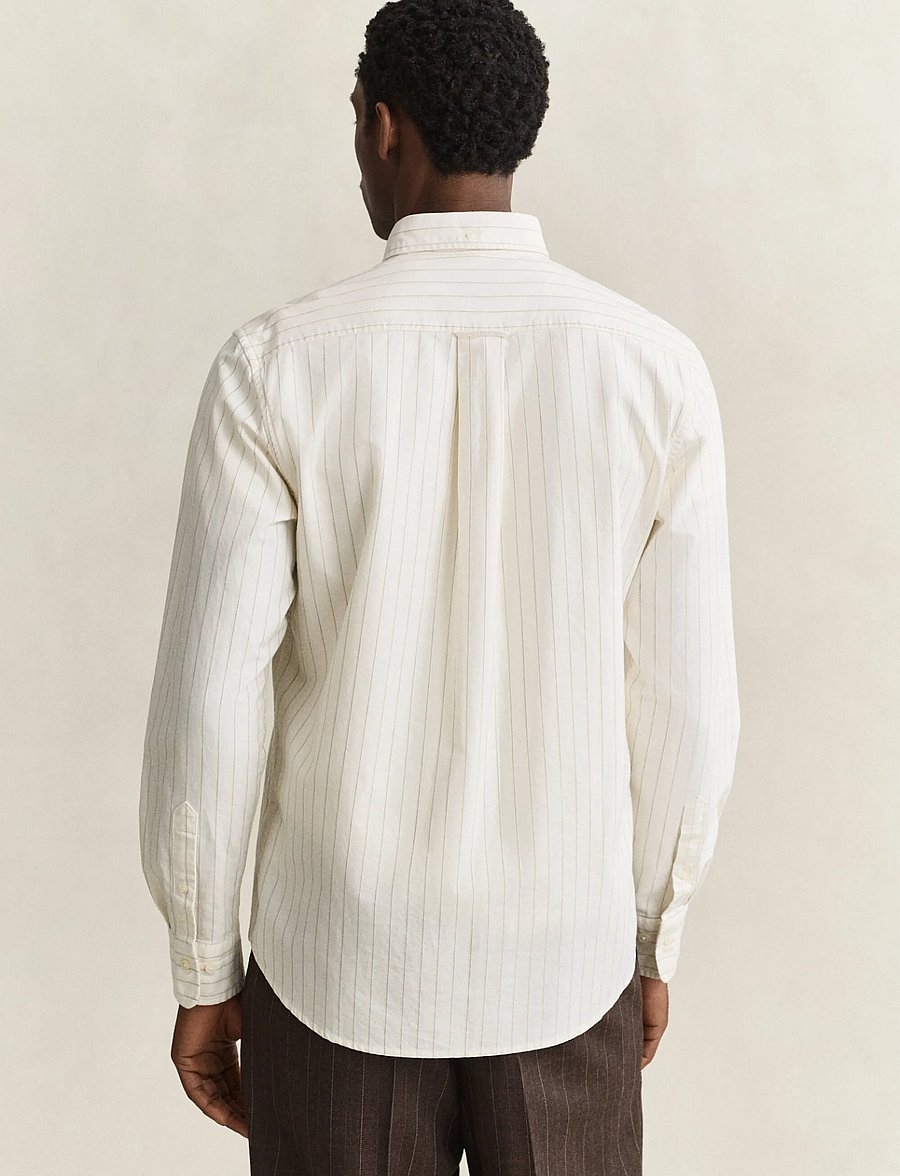 Gant - REG ARCHIVE OXFORD STRIPE SHIRT - oxford-hemden - cream - 2