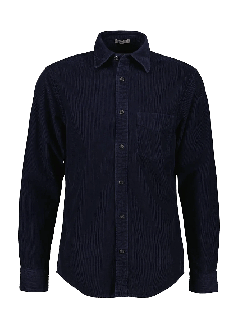 Gant - REG GMNT DYED CORD SHIRT - cordhemden - evening blue - 1