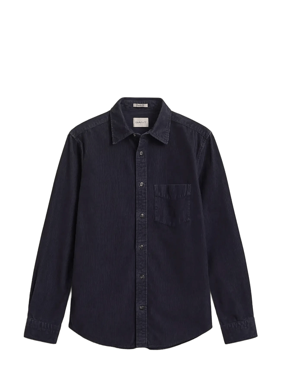 Gant - REG GMNT DYED CORD SHIRT - manchesterskjortor - evening blue - 1