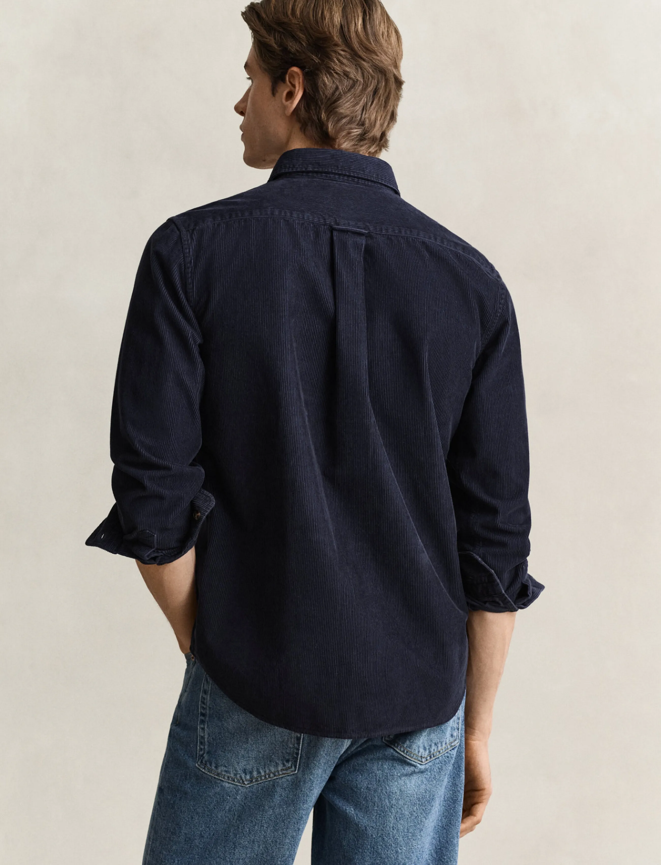 Gant - REG GMNT DYED CORD SHIRT - cordhemden - evening blue - 2