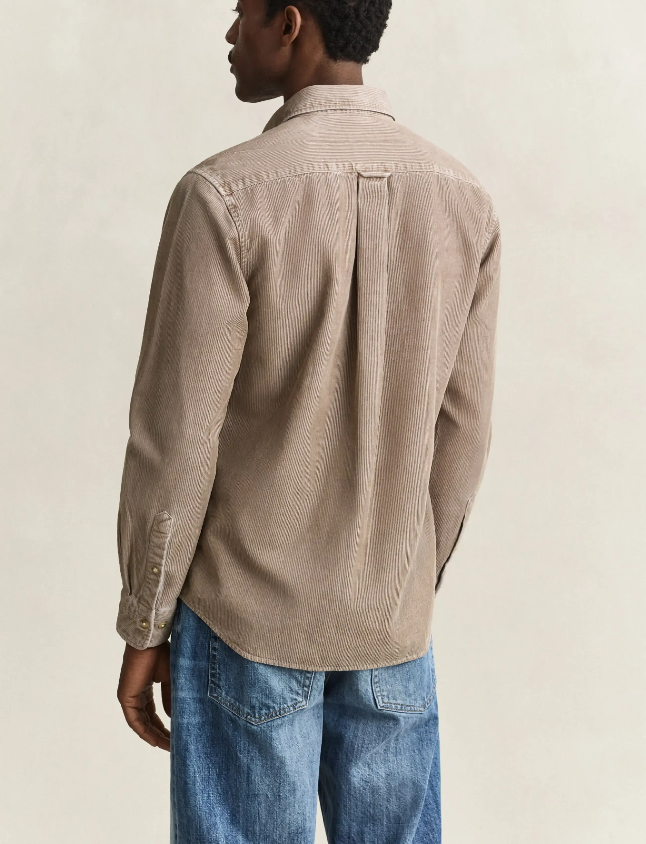 Gant - REG GMNT DYED CORD SHIRT - cordhemden - mist taupe - 2