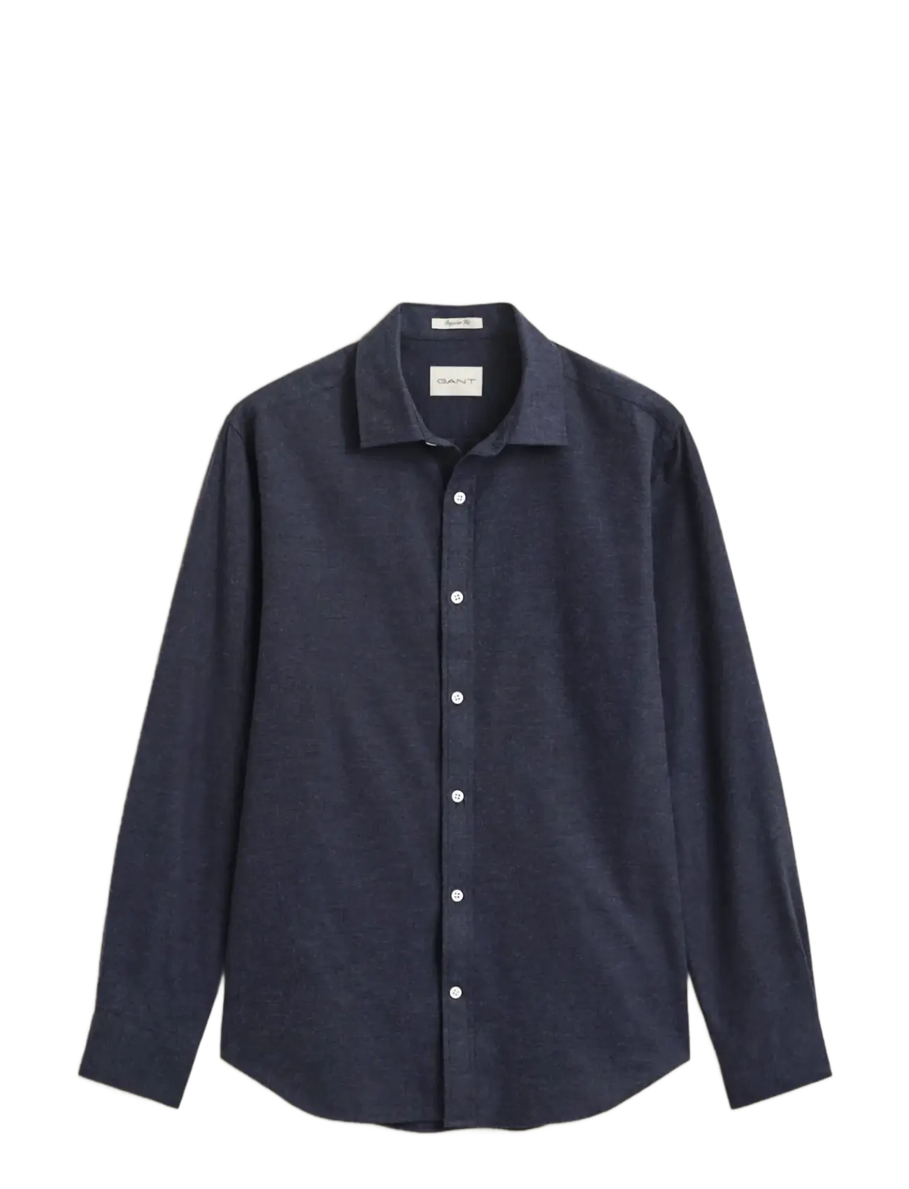 Gant - REG FLANNEL MELANGE SHIRT - flannel shirts - dark navy melange - 1