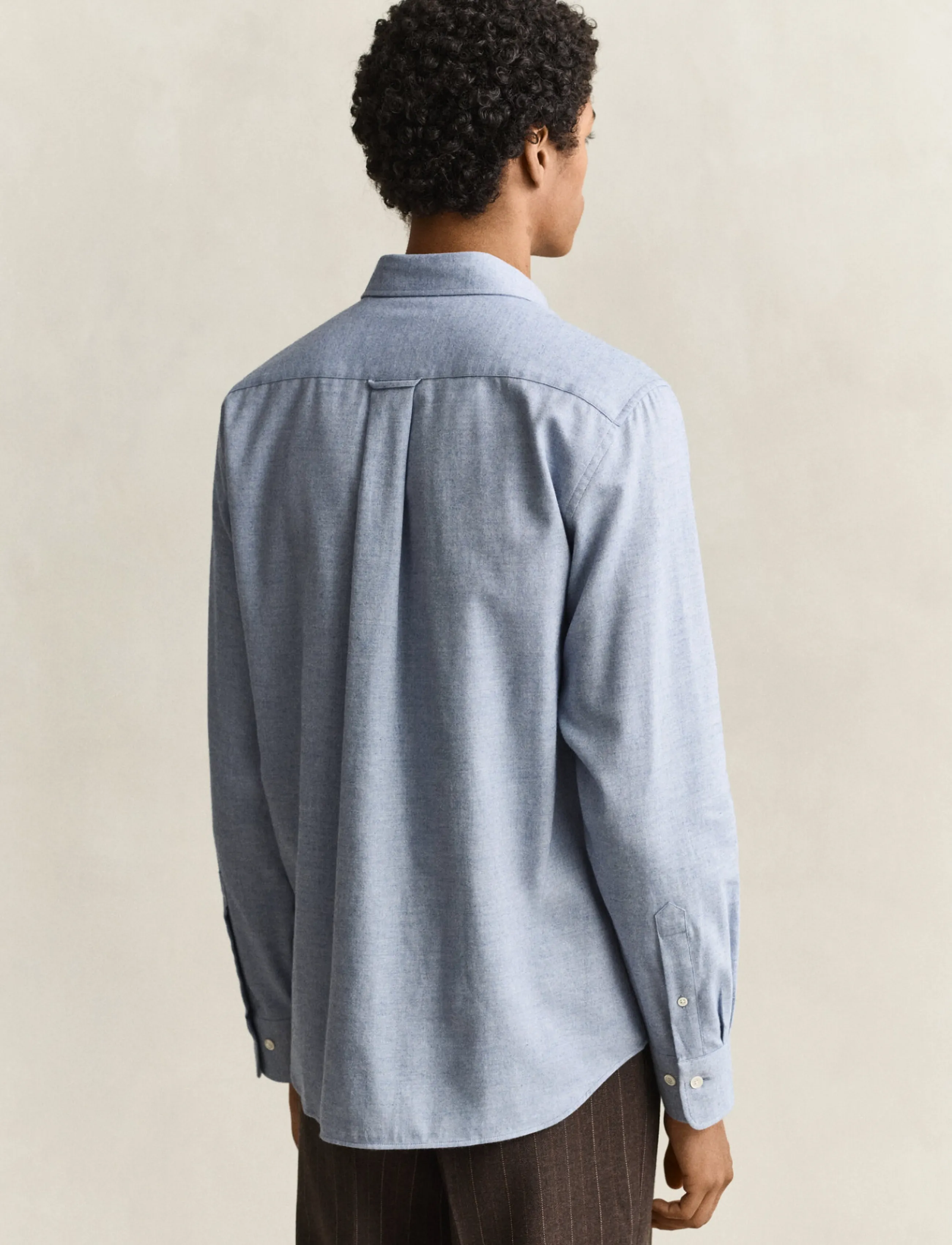 Gant - REG FLANNEL MELANGE SHIRT - flanellsärgid - lt blue melange - 2