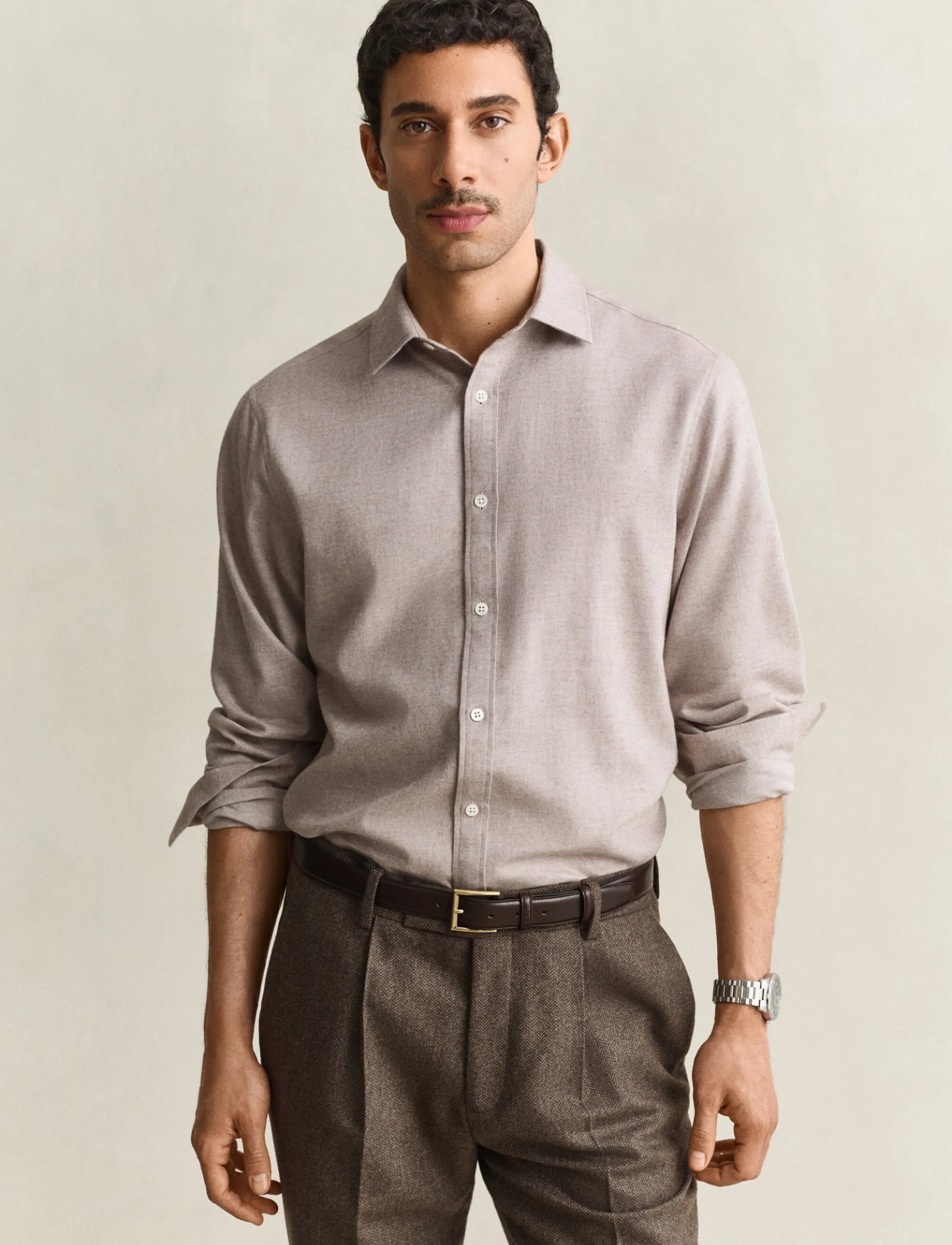 Reg Flannel Melange Shirt