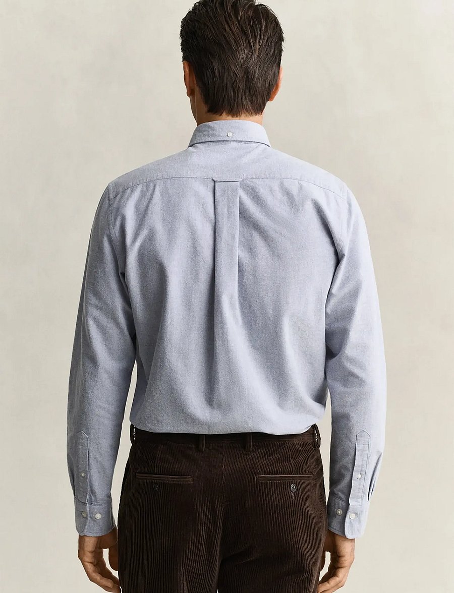 Gant - REG BRUSHED OXFORD SHIRT - oxford skjorter - crisp blue - 3