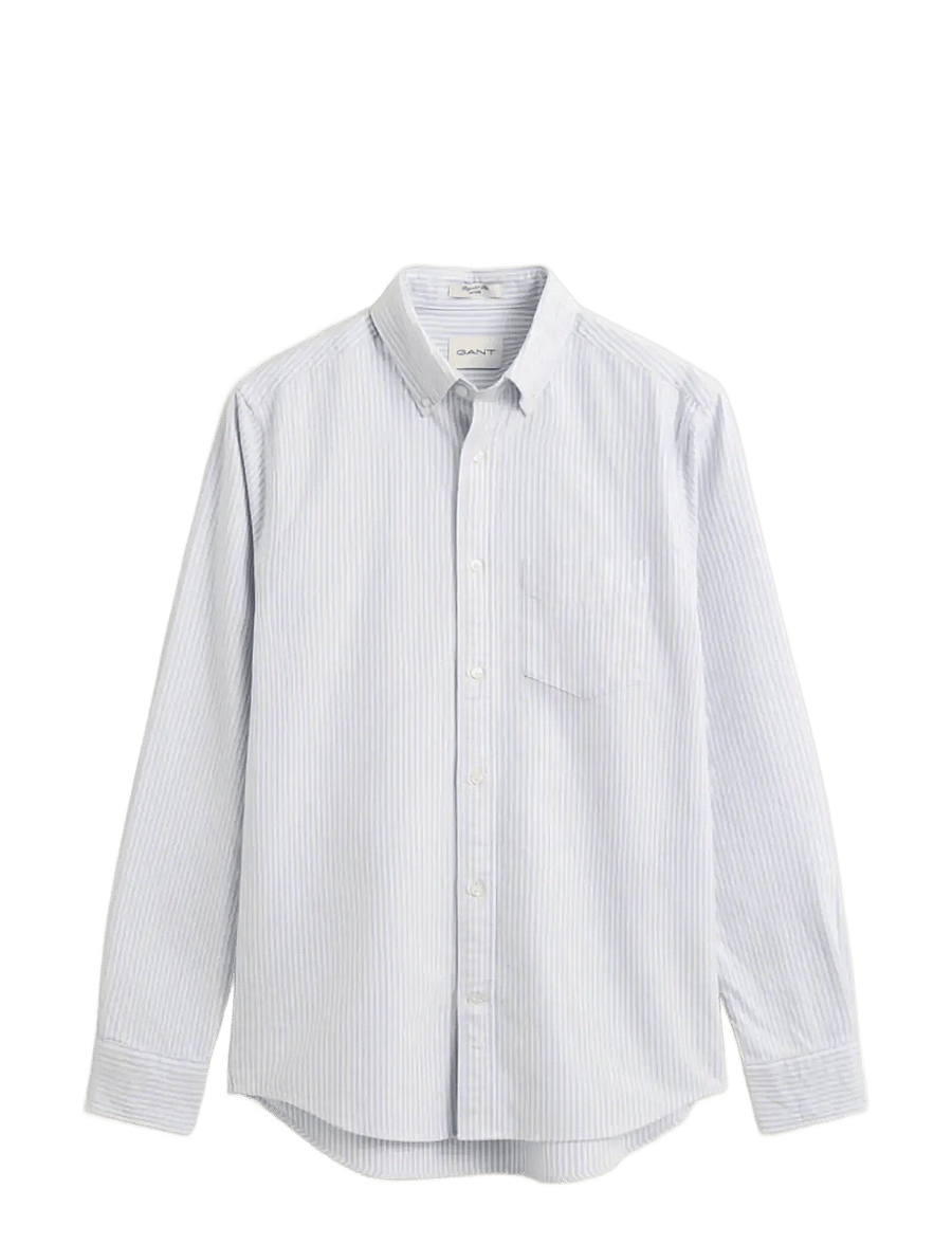 Gant - REG BRUSHED OXFORD STRIPE SHIRT - oxford shirts - clear sky - 1