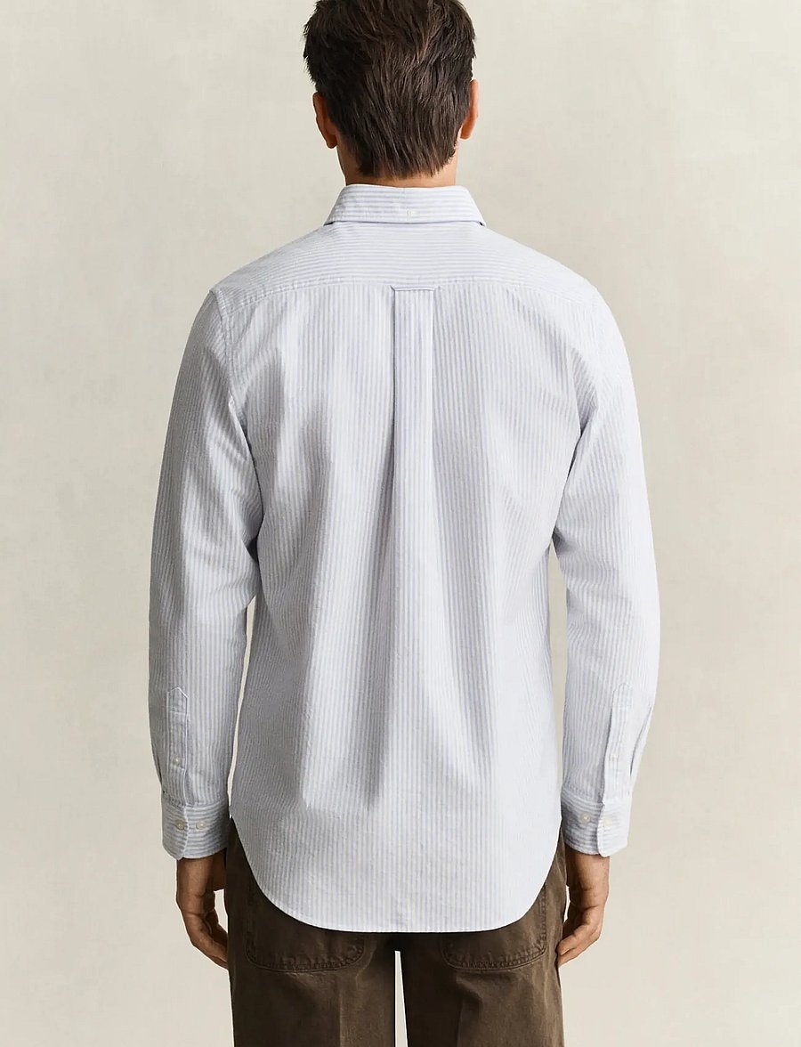 Gant - REG BRUSHED OXFORD STRIPE SHIRT - oxford shirts - clear sky - 2