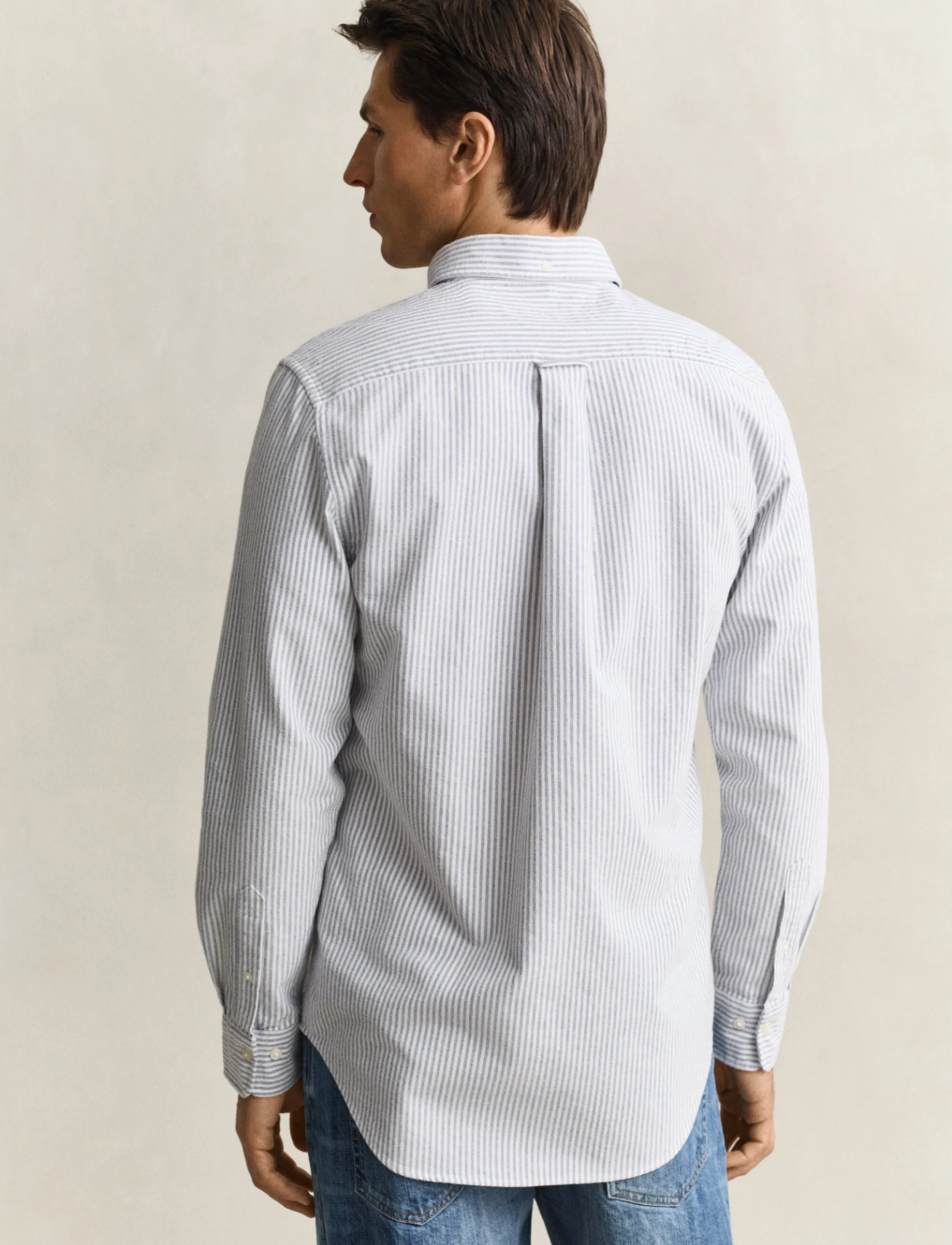 Gant - REG BRUSHED OXFORD STRIPE SHIRT - crisp blue - 2