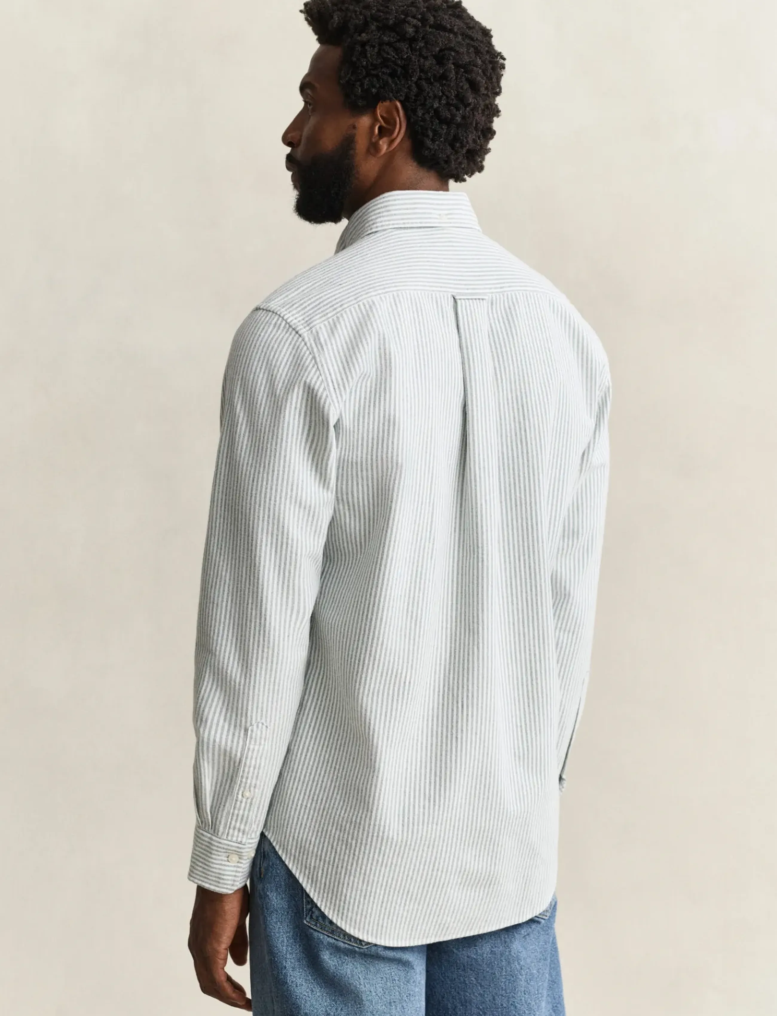Gant - REG BRUSHED OXFORD STRIPE SHIRT - oxfordi särgid - dark emerald - 2
