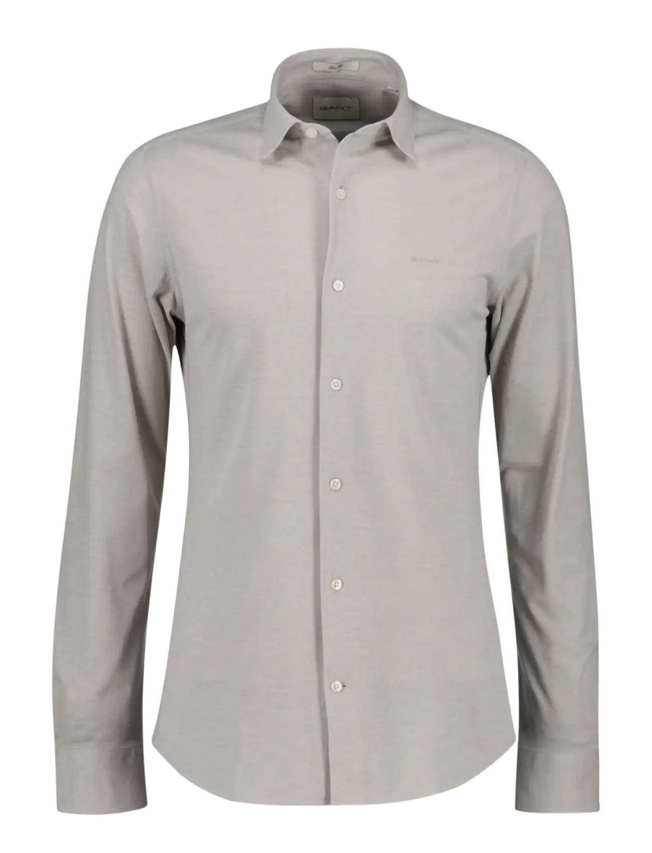 Gant SLIM TWO-TONE JERSEY PIQUE SHIRT - Streetstyle - MIST TAUPE / beige
