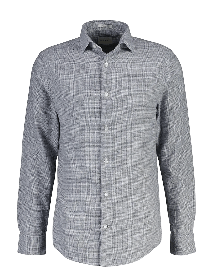 Gant - REG JASPE GLENCHECK SHIRT - karierte hemden - classic blue - 0