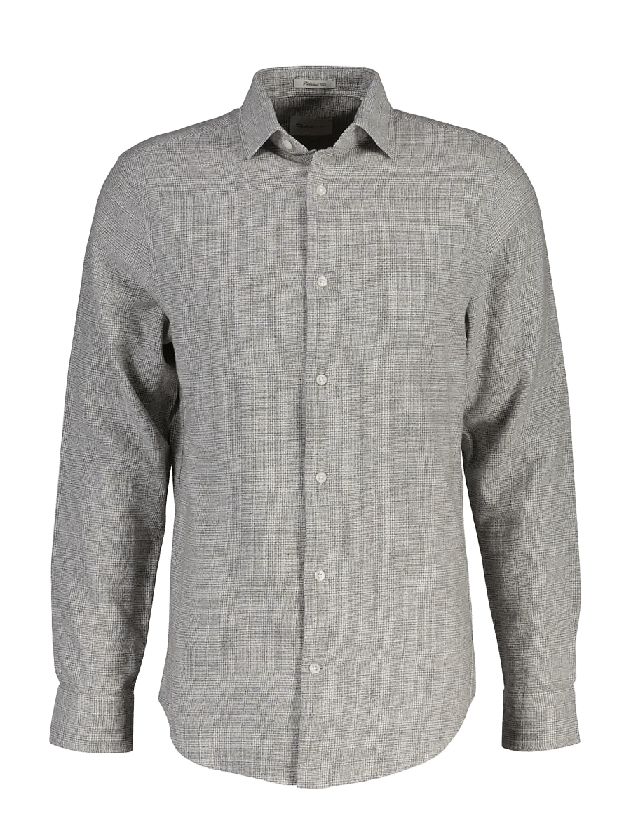 Gant - REG JASPE GLENCHECK SHIRT - rich brown - 0