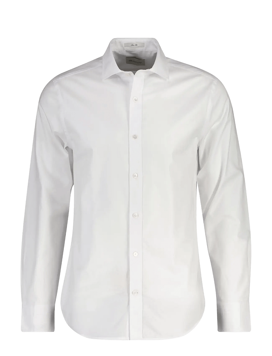 Gant - SLIM TAILORED TWILL SHIRT - vabaajasärgid - white - 0
