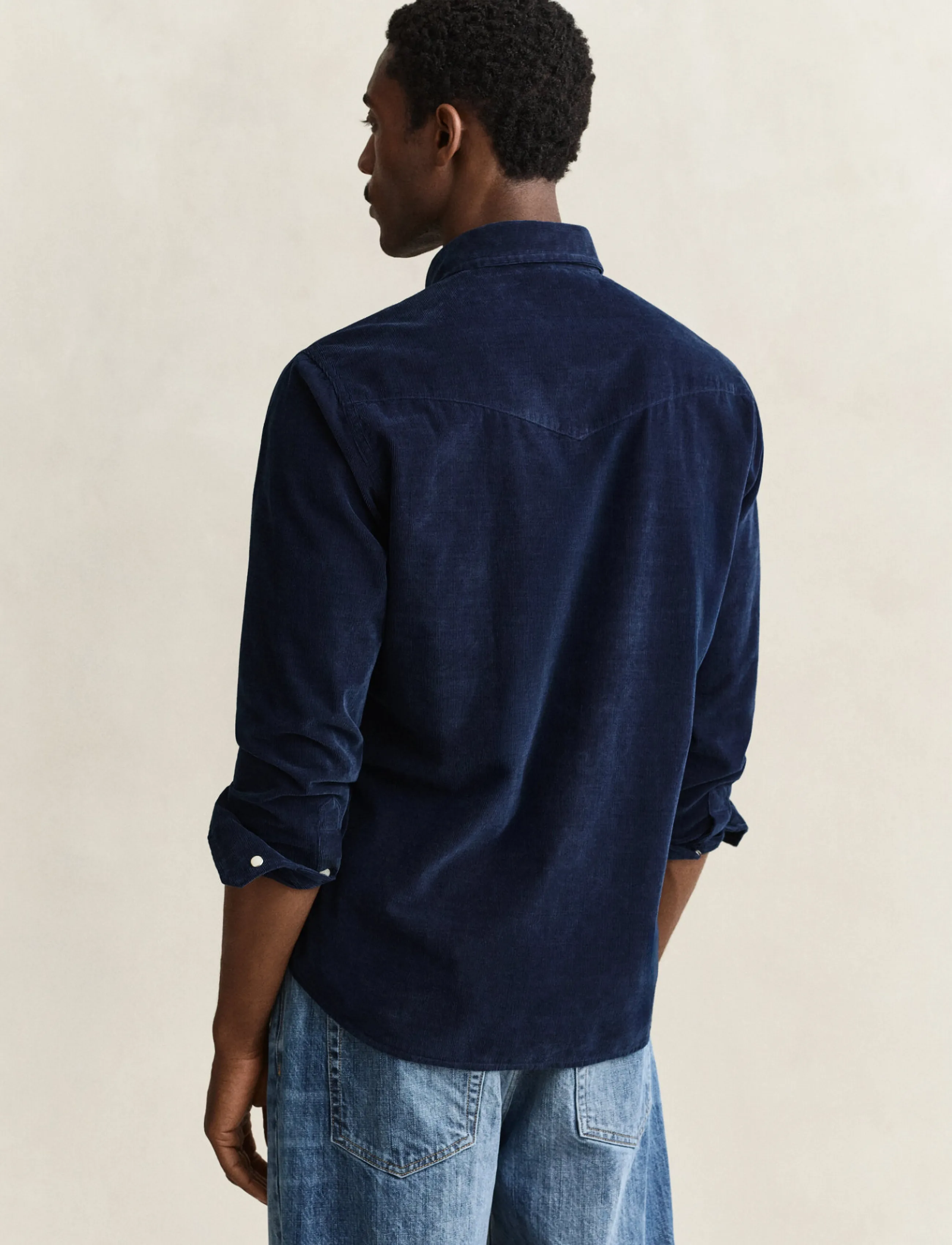Gant - REG CORDUROY RODEO SHIRT - corduroy shirts - indigo - 2