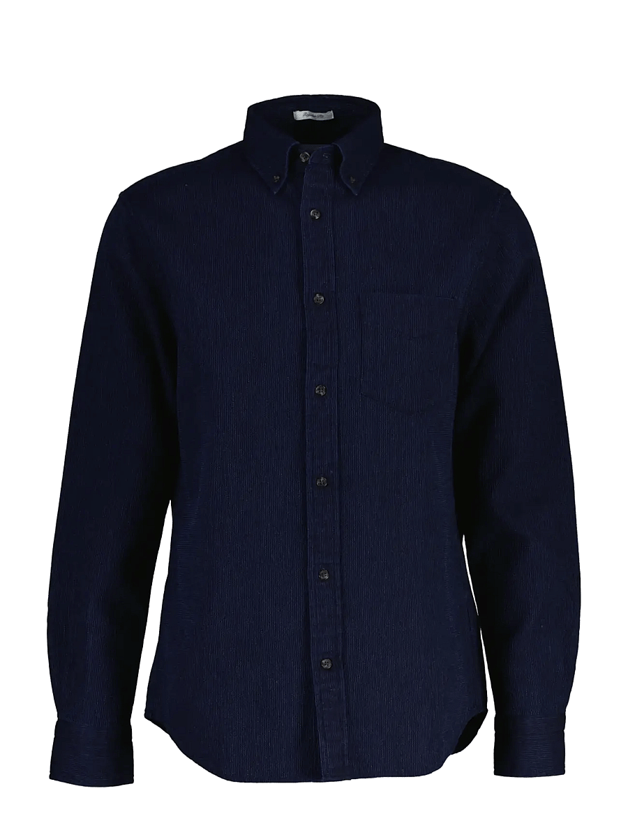 Gant - REG INDIGO WAFFLE SHIRT - freizeithemden - dark indigo - 0