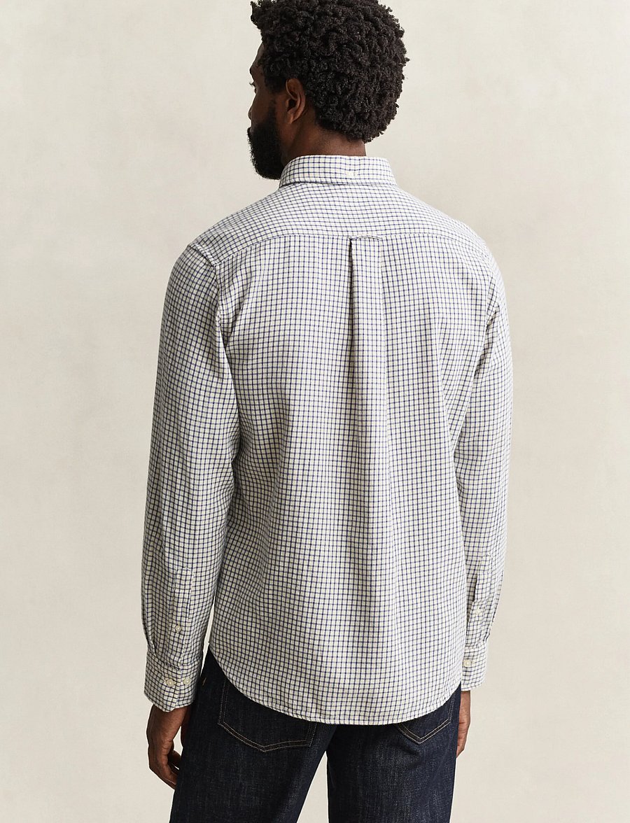 Gant - REG WINDBLOWN FLANNEL CHECK SHIRT - flanell-hemden - blue horizon - 2