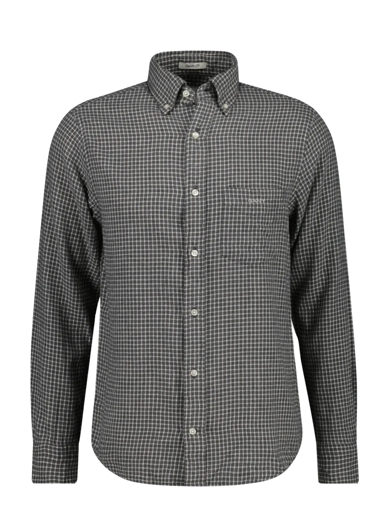 Gant REG WINDBLOWN FLANNEL CHECK SHIRT - Gant - CHARCOAL MELANGE / grey