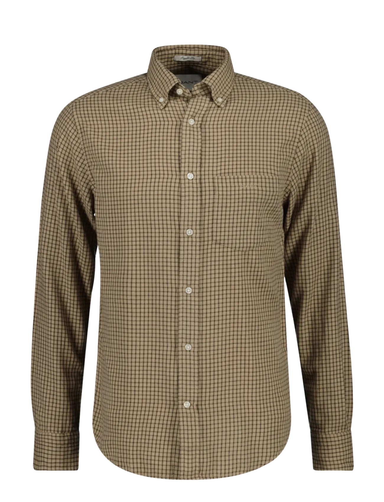 Gant REG WINDBLOWN FLANNEL CHECK SHIRT - Gant - DRY SAND / beige