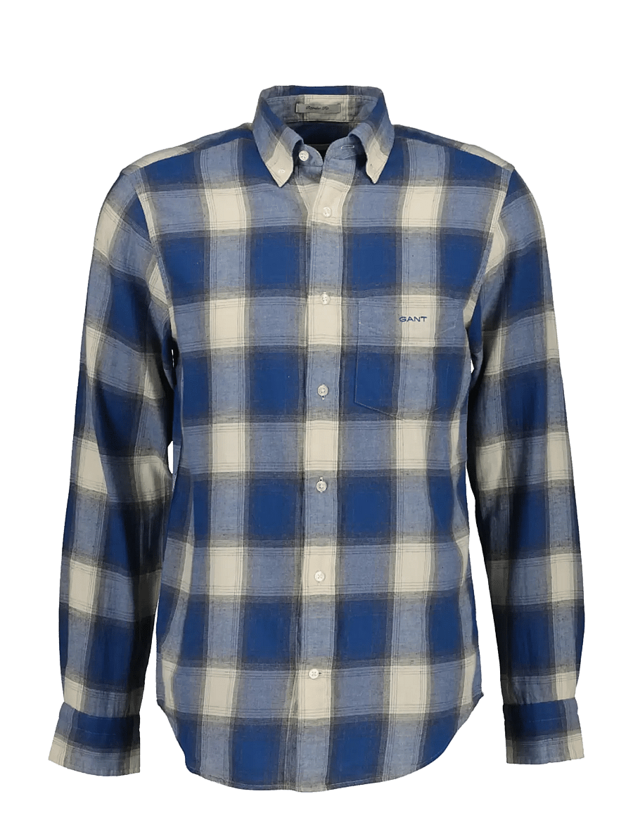 Gant - REG WINDBLOWN FLANNEL CHECK SHIRT - blue horizon - 1
