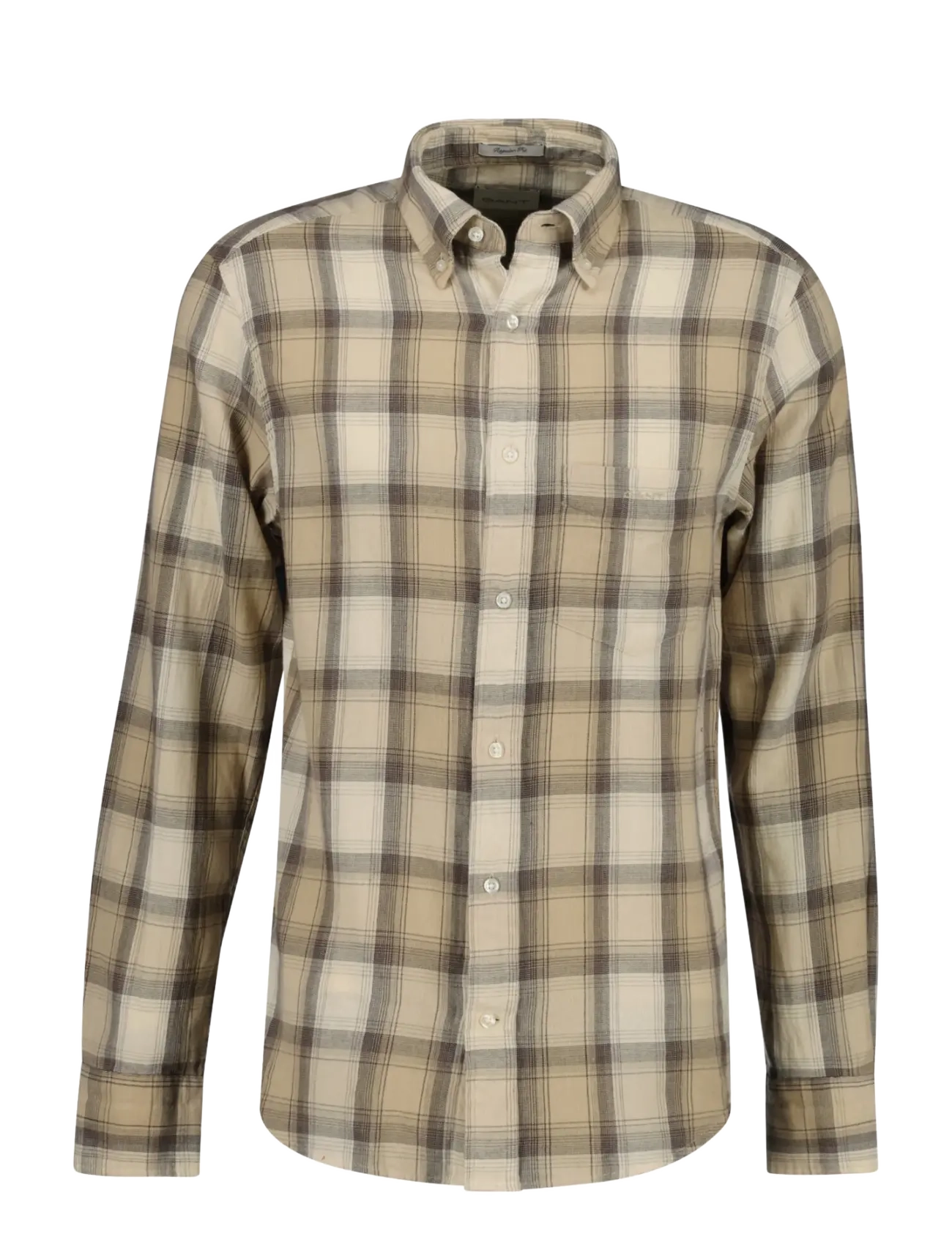 Gant - REG WINDBLOWN FLANNEL CHECK SHIRT - dry sand - 1