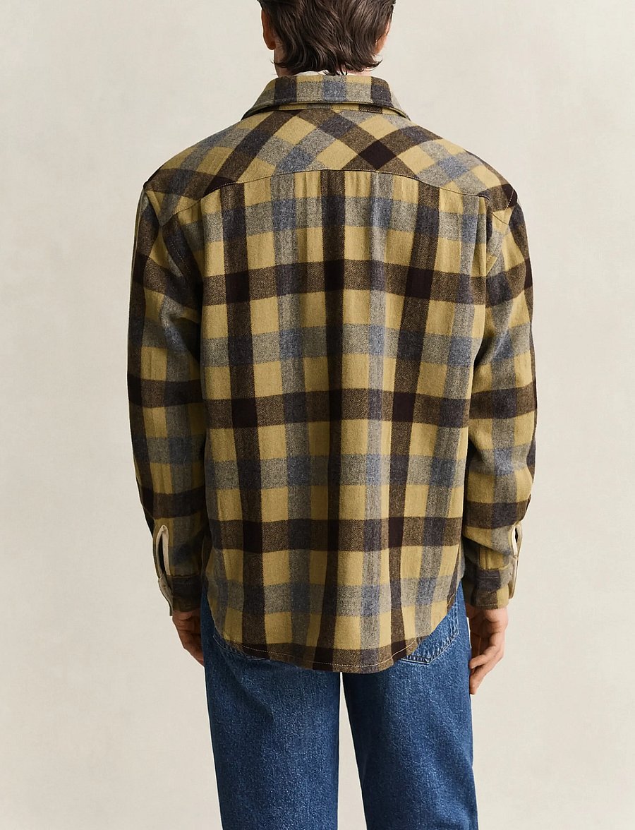 Gant - REL CHECK WOOLSTER SHIRT - checkered shirts - warm khaki - 2