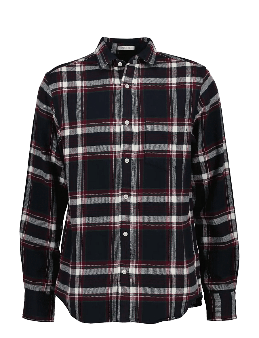 Gant - REG FLANNEL CHECK SHIRT - flanell-hemden - evening blue - 0