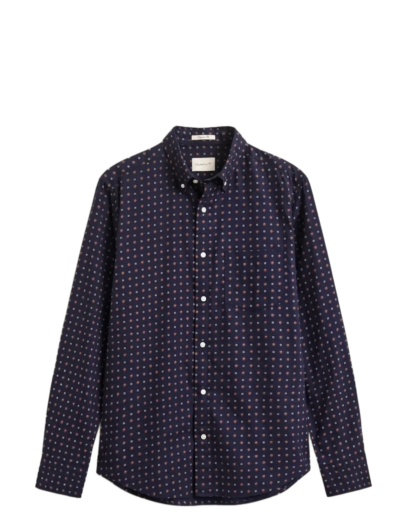 Gant - REG PRINTED WINTERTWILL SHIRT - classic blue - 1
