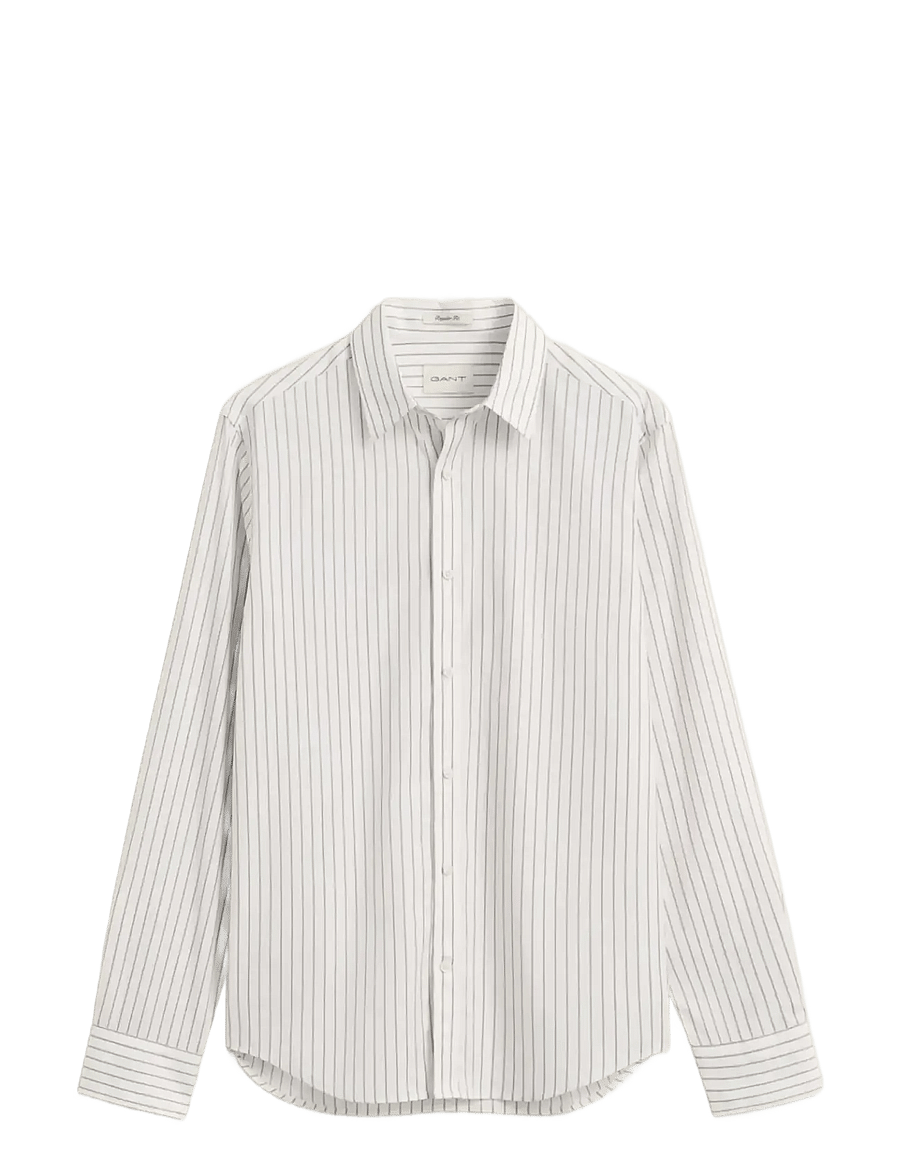Gant - REG PINSTRIPE DOBBY SHIRT - gestreifte hemden - eggshell - 1