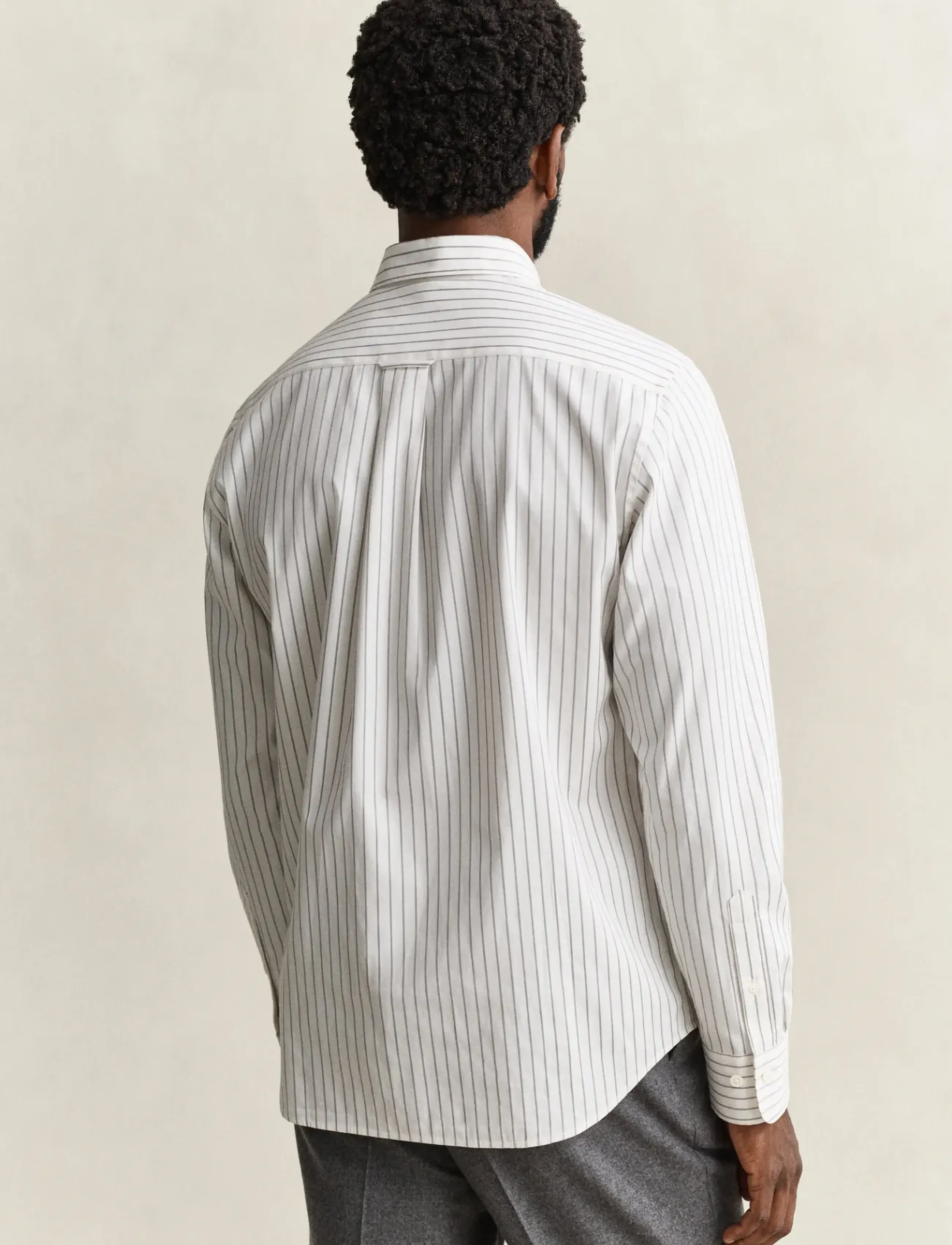 Gant - REG PINSTRIPE DOBBY SHIRT - eggshell - 2