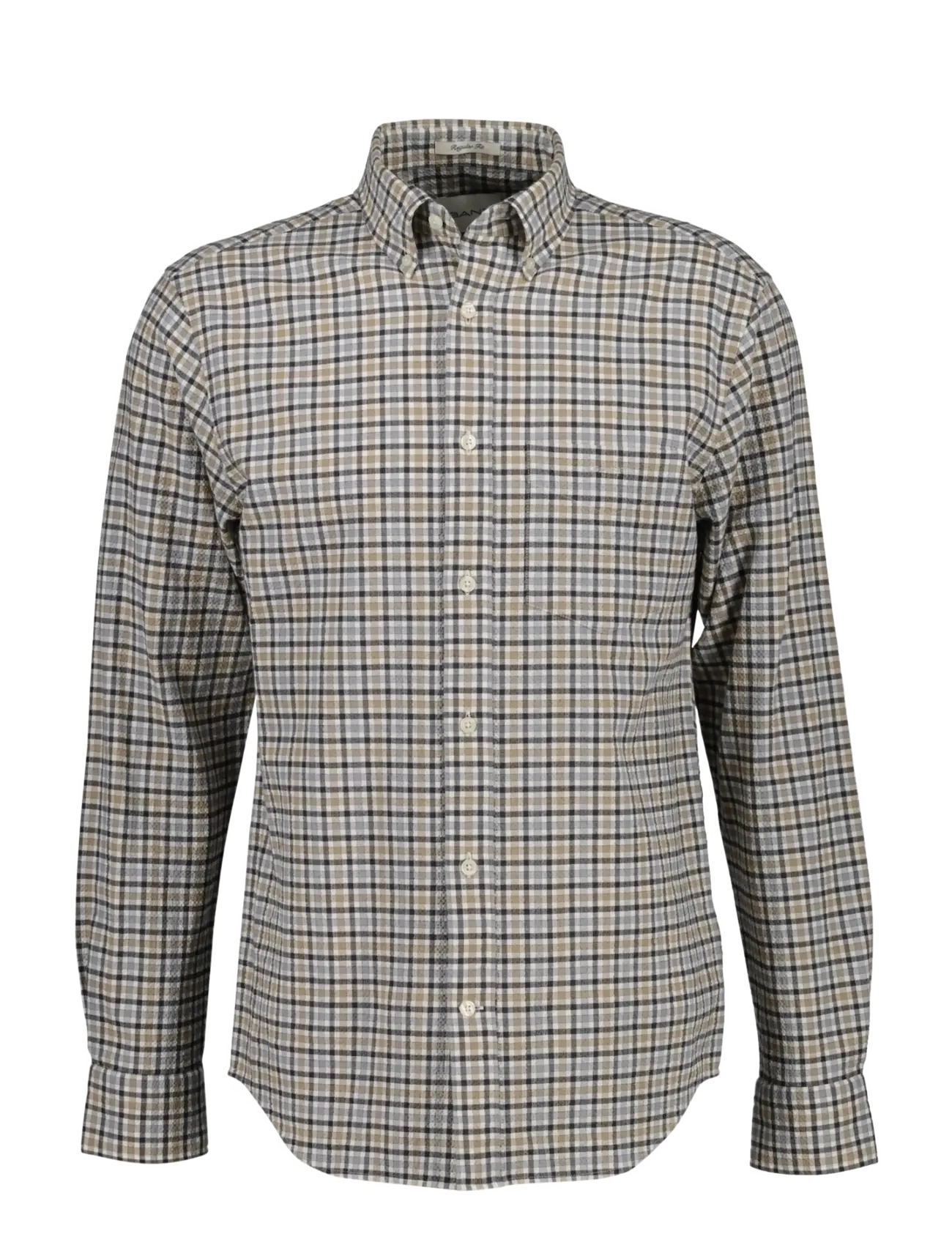 Gant - REG SEERSUCKER CHECK SHIRT - ruudulised särgid - concrete grey - 0